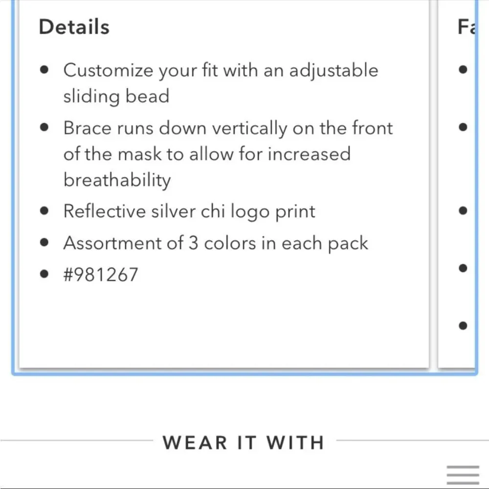 NEW pack of Athleta girl made to move masks with nose bridge 3 total masks